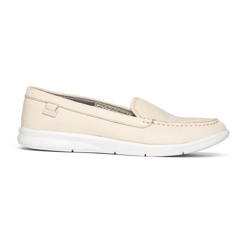 Rockport Loafers For Womens White - Ayva Washable - OM1473508